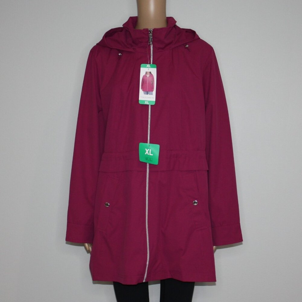 Vince Camuto Women's Pink Fuchsia Lightweight Rain Jacket in size XL NWT - Picture 4 of 12